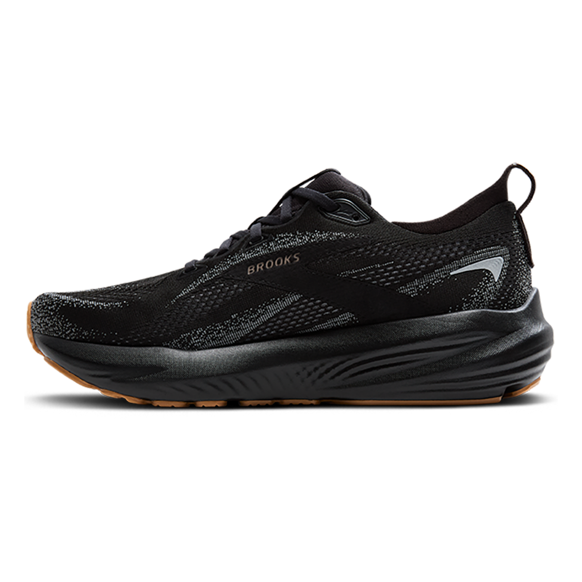 Brooks Glycerin 22 Black - Primer Gray - Biscuit — Black - Primer Gray - Biscuit — Size D — Width 7 — Side View