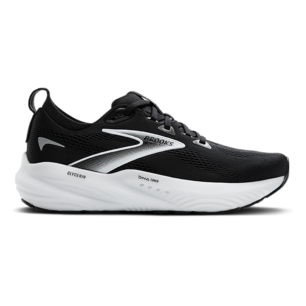 Brooks Glycerin 22 Black - Grey - White — Black - Grey - White — Size 2E — Width 8 — Front View