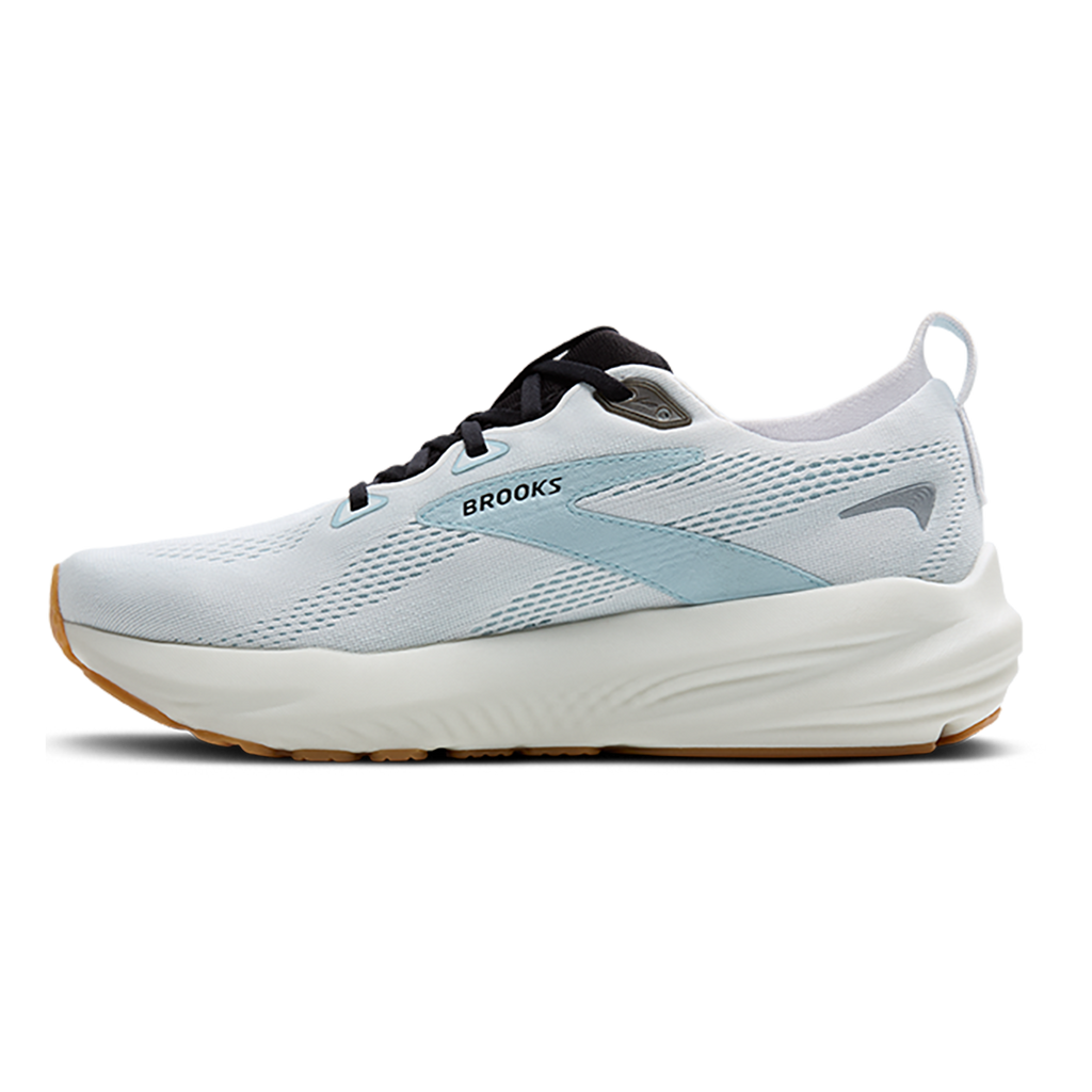 Brooks Glycerin 22 Bright White - Winter Sky - Black — Bright White - Winter Sky - Black — Size D — Width 7 — Side View