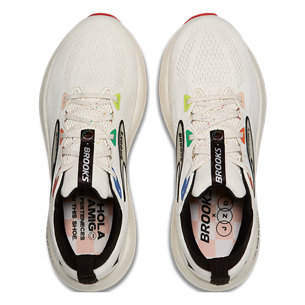 Brooks Glycerin 22 Coconut - White Sand - Black — Coconut - White Sand - Black — Size D — Width 10.5 — Back View