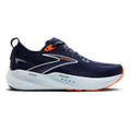 Brooks Glycerin 22 Peacoat - Blue Ribbon - Orange — Peacoat - Blue Ribbon - Orange — Size D — Width 7 — Front View