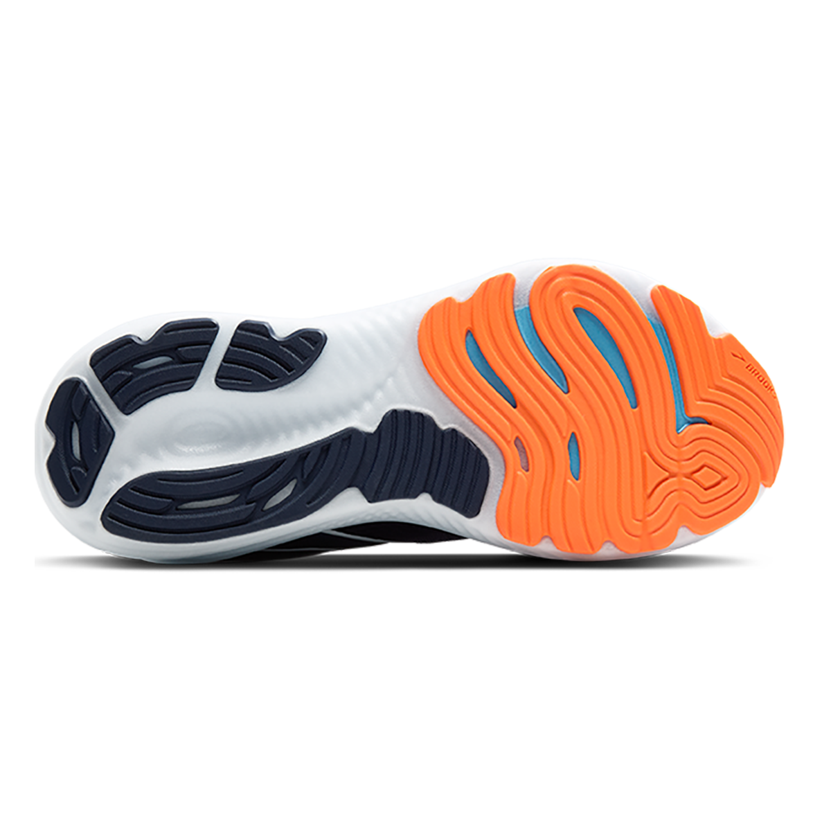 Brooks Glycerin 22 Peacoat - Blue Ribbon - Orange — Peacoat - Blue Ribbon - Orange — Size D — Width 7 — Top View