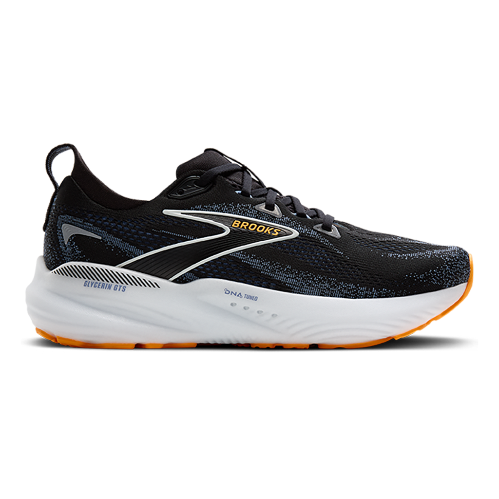 Brooks Glycerin GTS 22 — Black - Black - Ebony — Size D — Width 8 — Front View