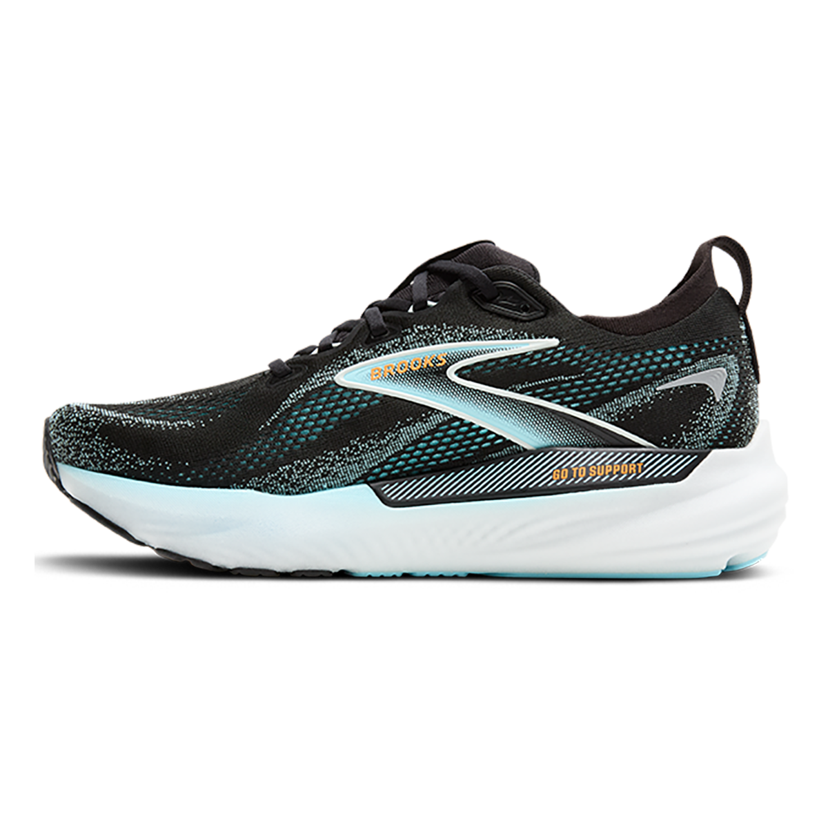 Brooks Glycerin GTS 22 — Black - Black - Ebony — Size D — Width 8 — Alternate View 38