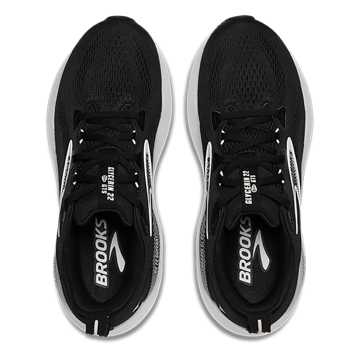 Brooks Glycerin GTS 22 — Black - Black - Ebony — Size D — Width 8 — Alternate View 23