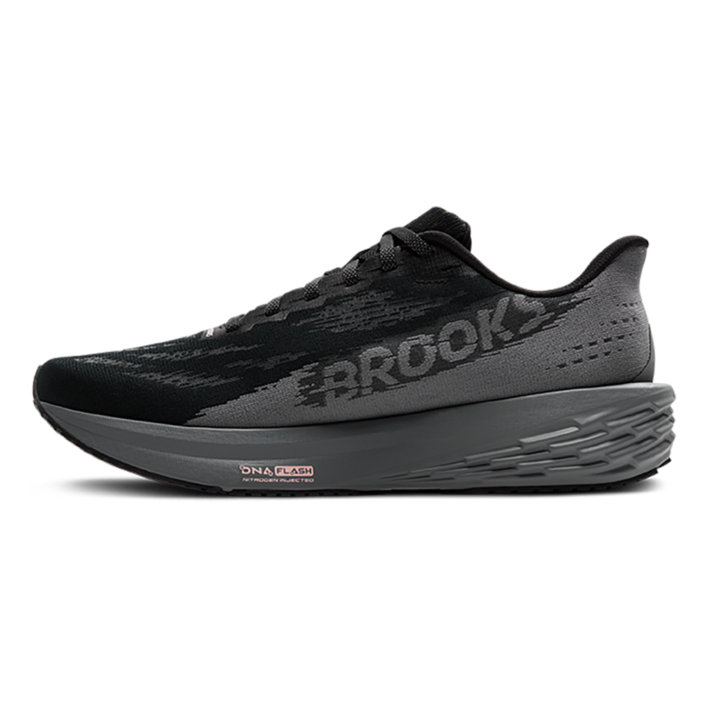 Brooks Launch 11 — Black - Grey - Gold — Size D — Width 8.5 — Lifestyle View