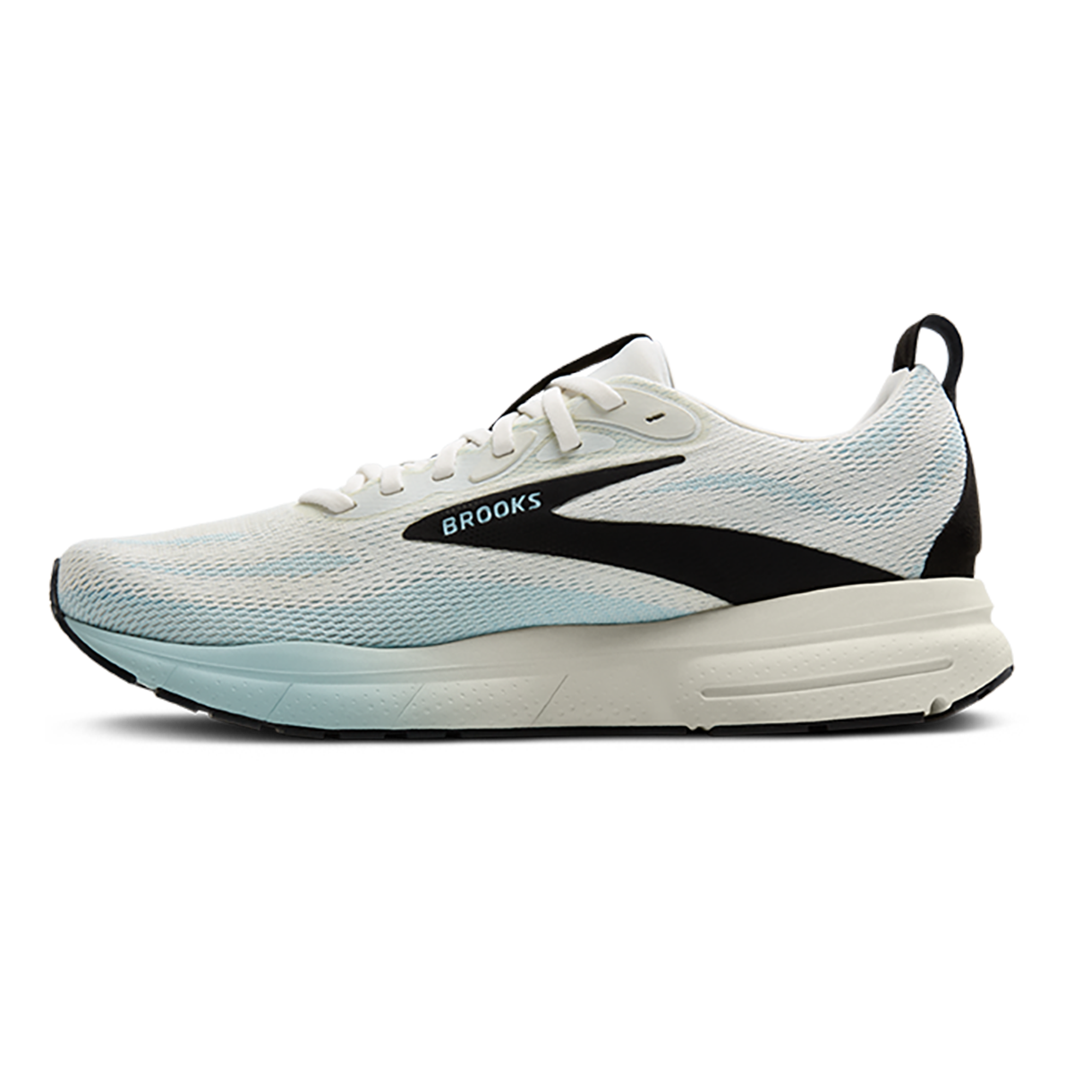 Brooks Trace 4 — Black - Cobalt - Limpet — Size D — Width 9 — Side View