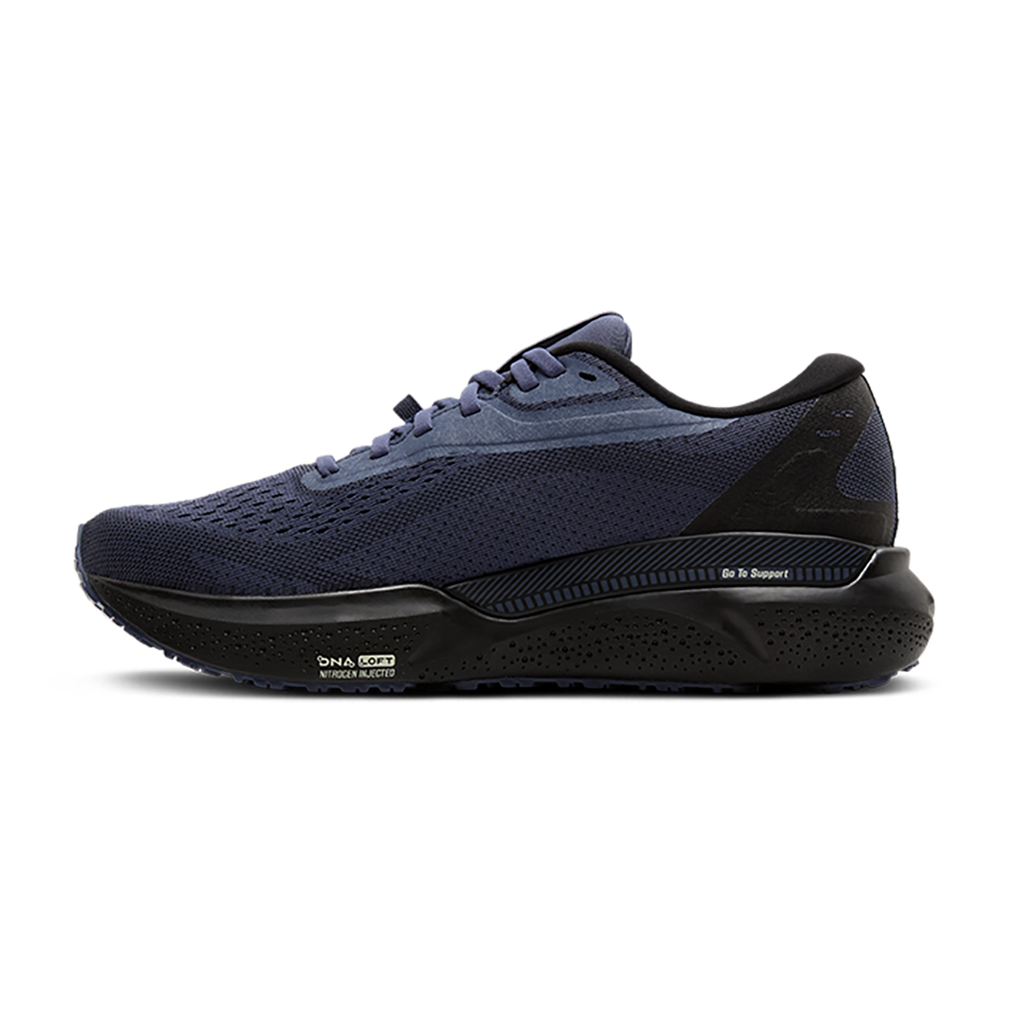 Brooks Adrenaline GTS 24 GTX — Black - Nightshadow - Coconut — Size D — Width 7 — Side View