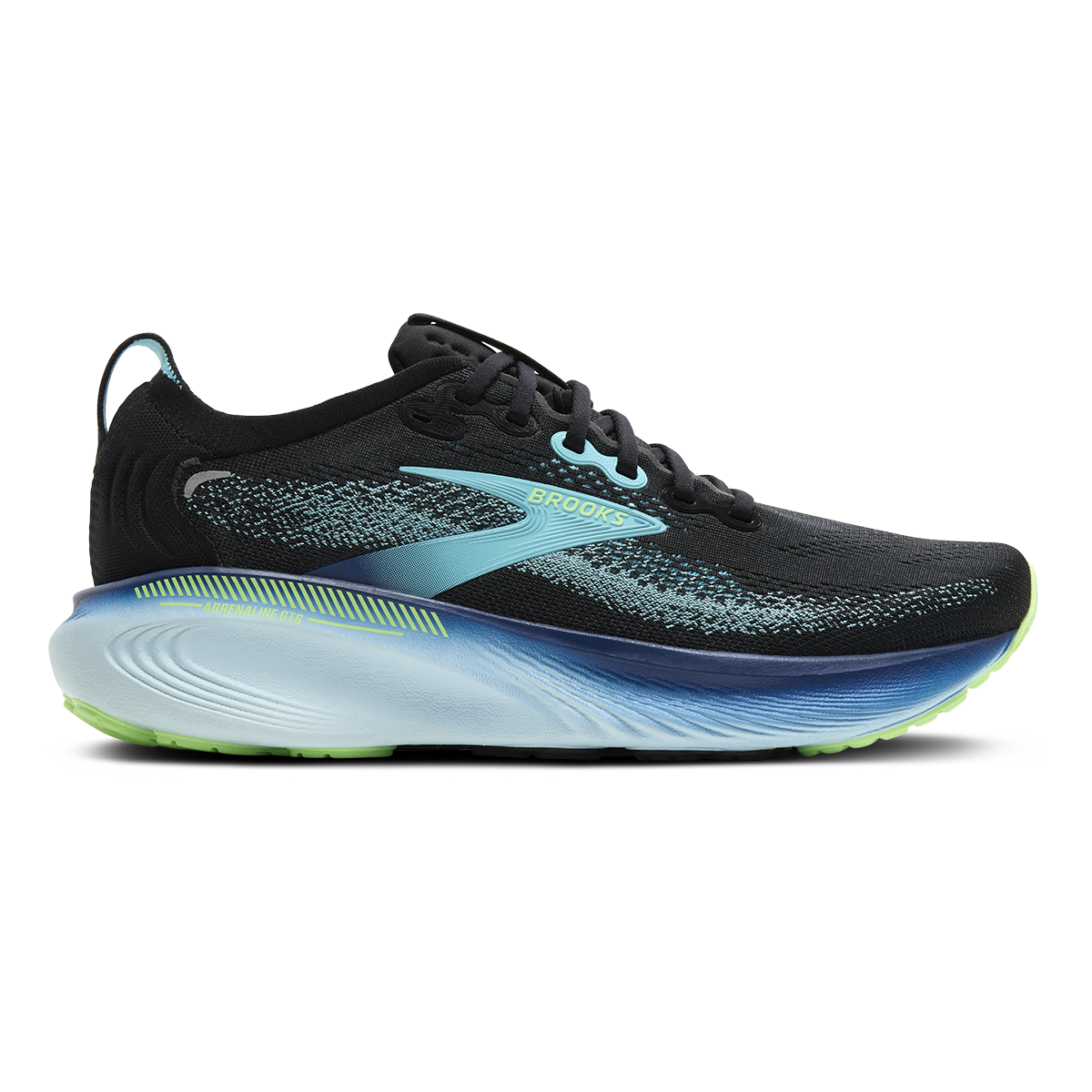 Brooks Adrenaline GTS 25 — Black - Black - Ebony — Size D — Width 8 — Alternate View 22