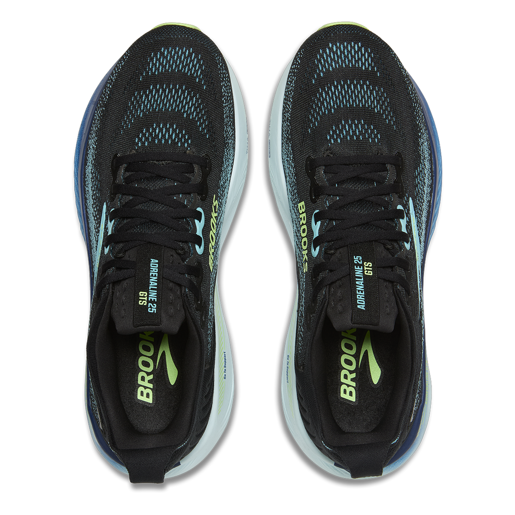 Brooks Adrenaline GTS 25 — Black - Black - Ebony — Size D — Width 8 — Alternate View 24