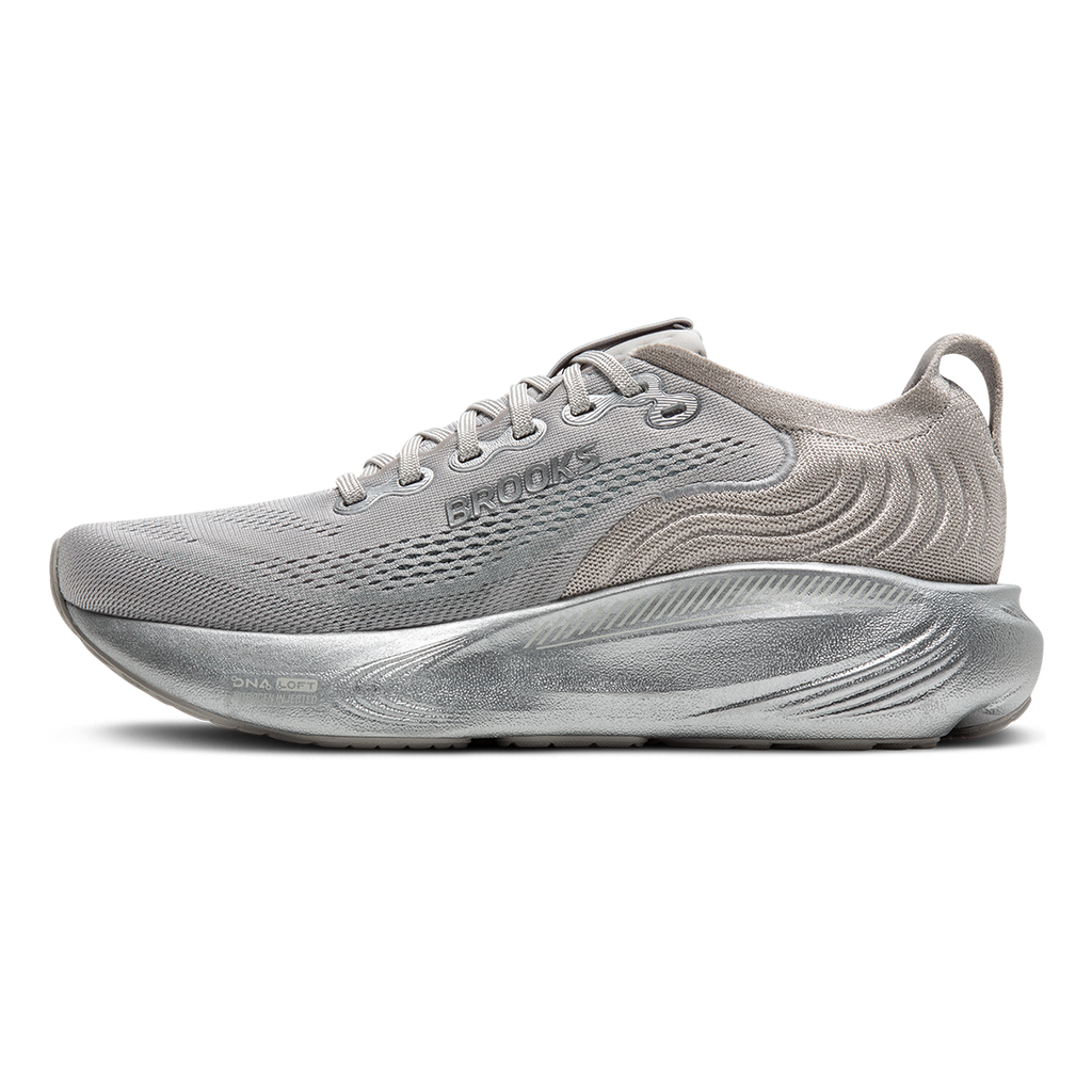 Brooks Adrenaline GTS 25 Anniversary — Silver - Lunar Rock — Size D — Width 7 — Side View