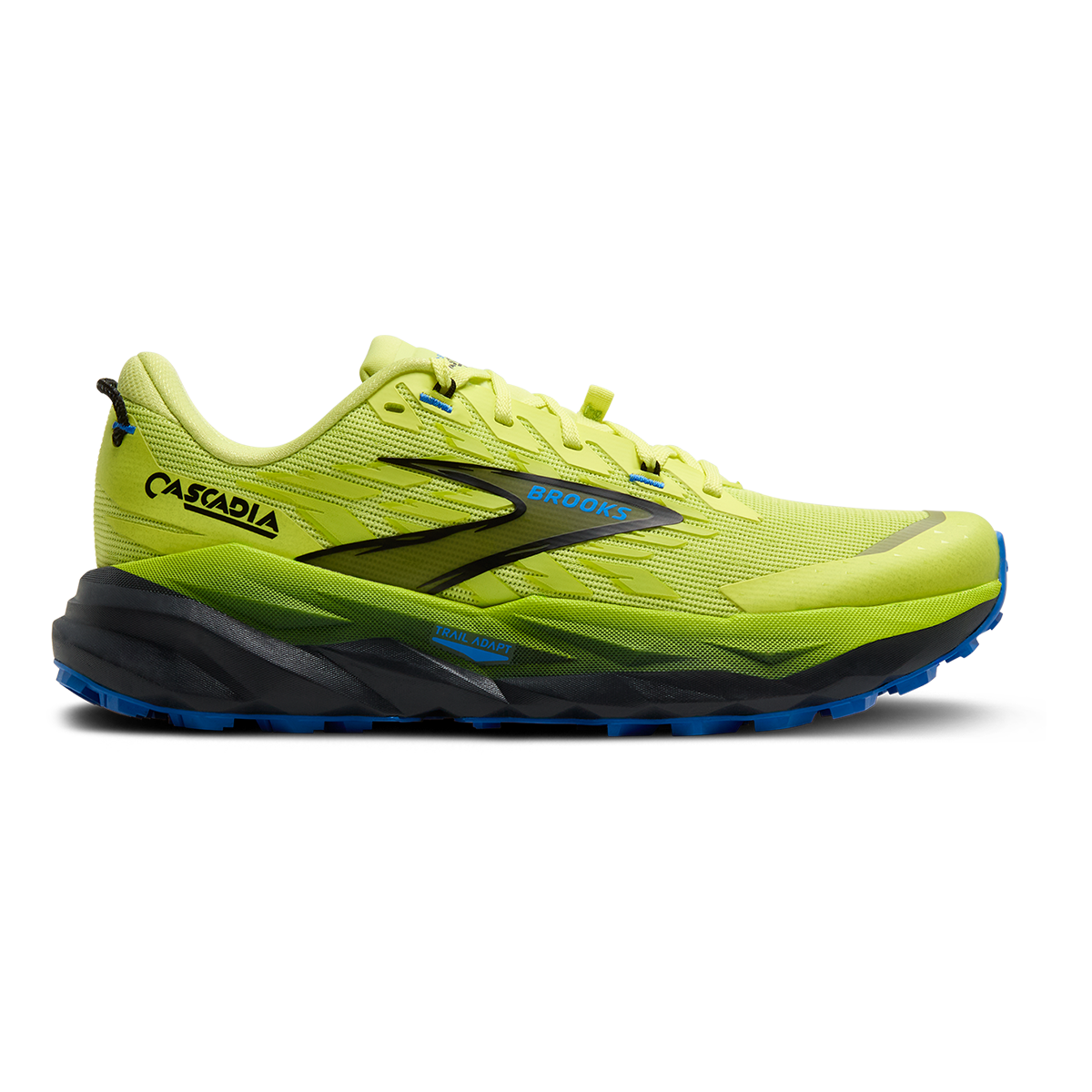 Brooks Cascadia 19 — Black - Black - Ebony — Size D — Width 10 — Detail View