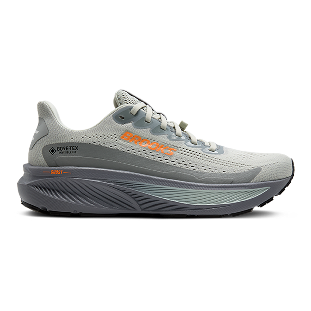 Brooks Ghost 17 GTX — Black - Black - Ebony — Size D — Width 9 — Front View