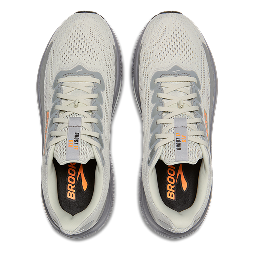 Brooks Ghost 17 GTX — Black - Black - Ebony — Size D — Width 9 — Back View