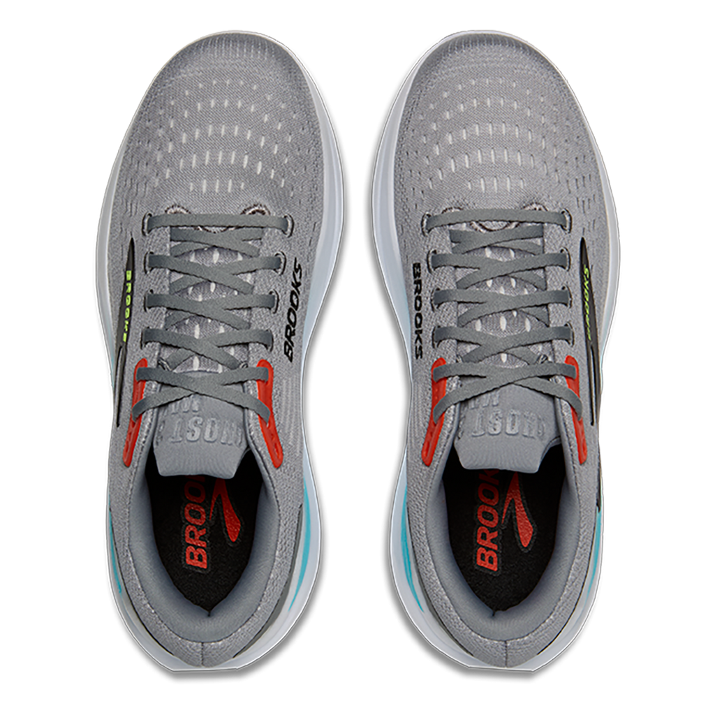 Brooks Ghost Max 3 — Primer Grey - Antarctica - Red — Size D — Width 8 — Alternate View 7