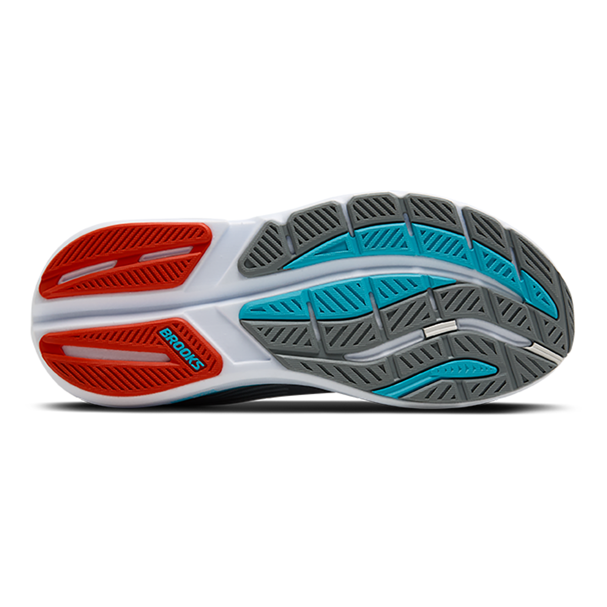 Brooks Ghost Max 3 — Primer Grey - Antarctica - Red — Size D — Width 8 — Alternate View 8