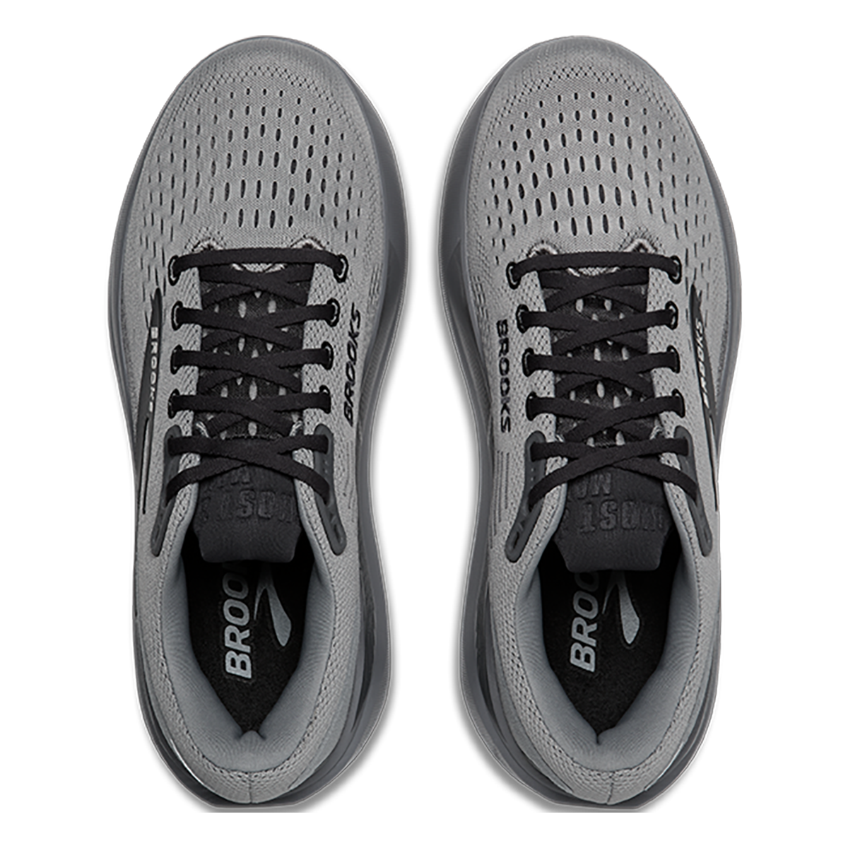 Brooks Ghost Max 3 — Primer Grey - Antarctica - Red — Size D — Width 8 — Alternate View 19