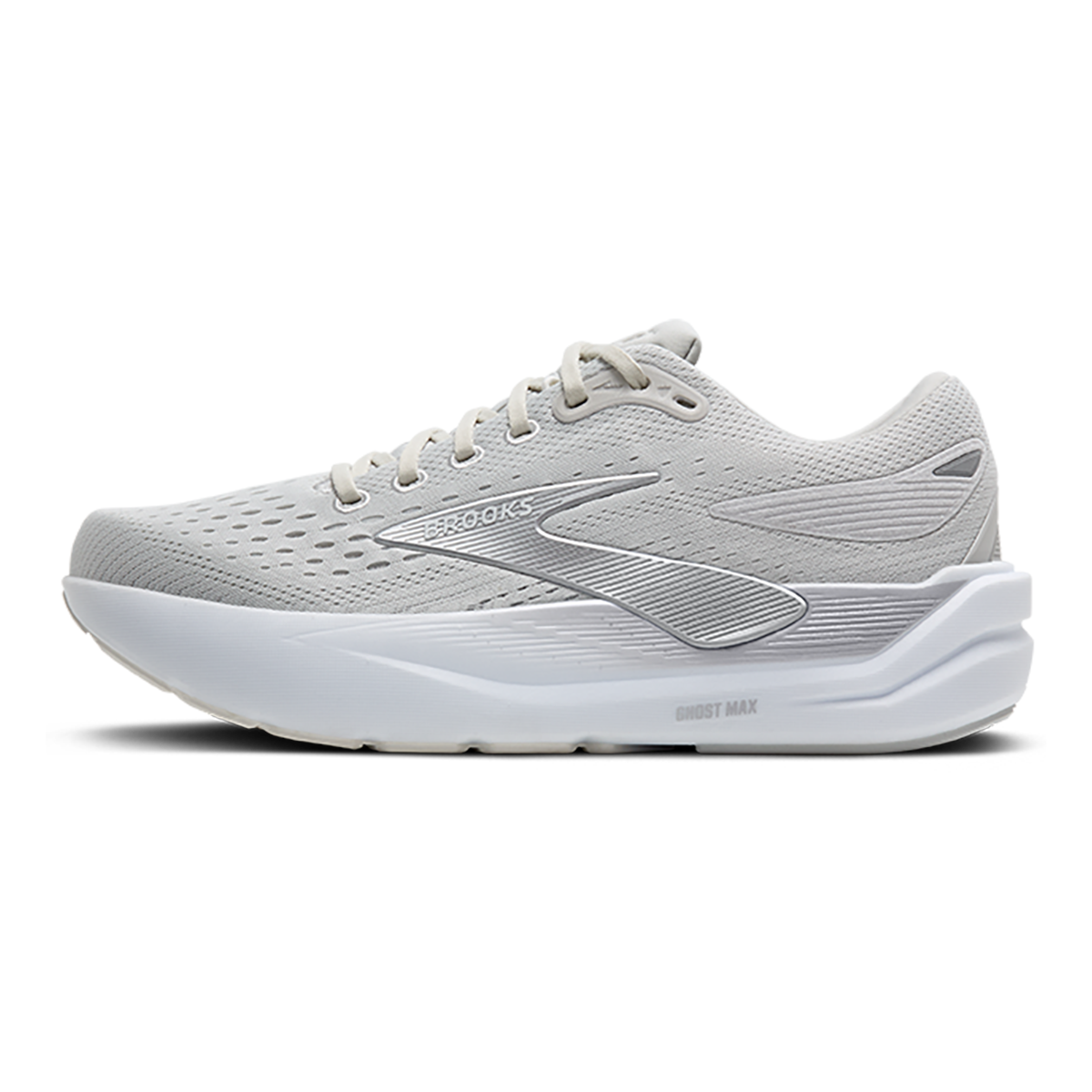 Brooks Ghost Max 3 — Primer Grey - Antarctica - Red — Size D — Width 8 — Alternate View 26