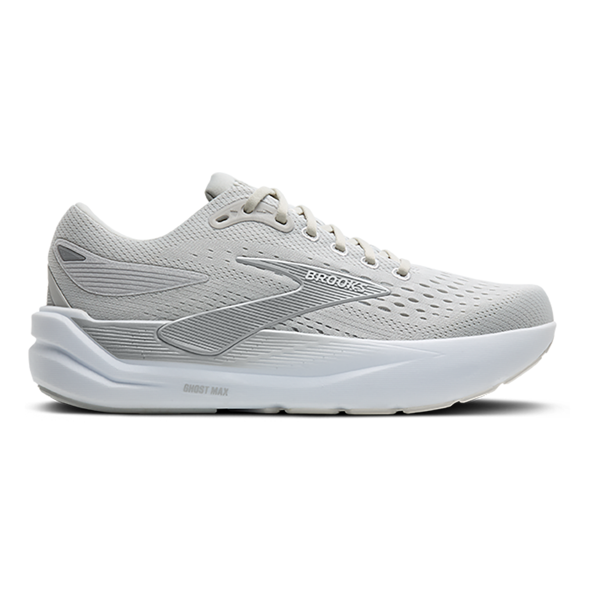 Brooks Ghost Max 3 — Primer Grey - Antarctica - Red — Size D — Width 8 — Alternate View 25