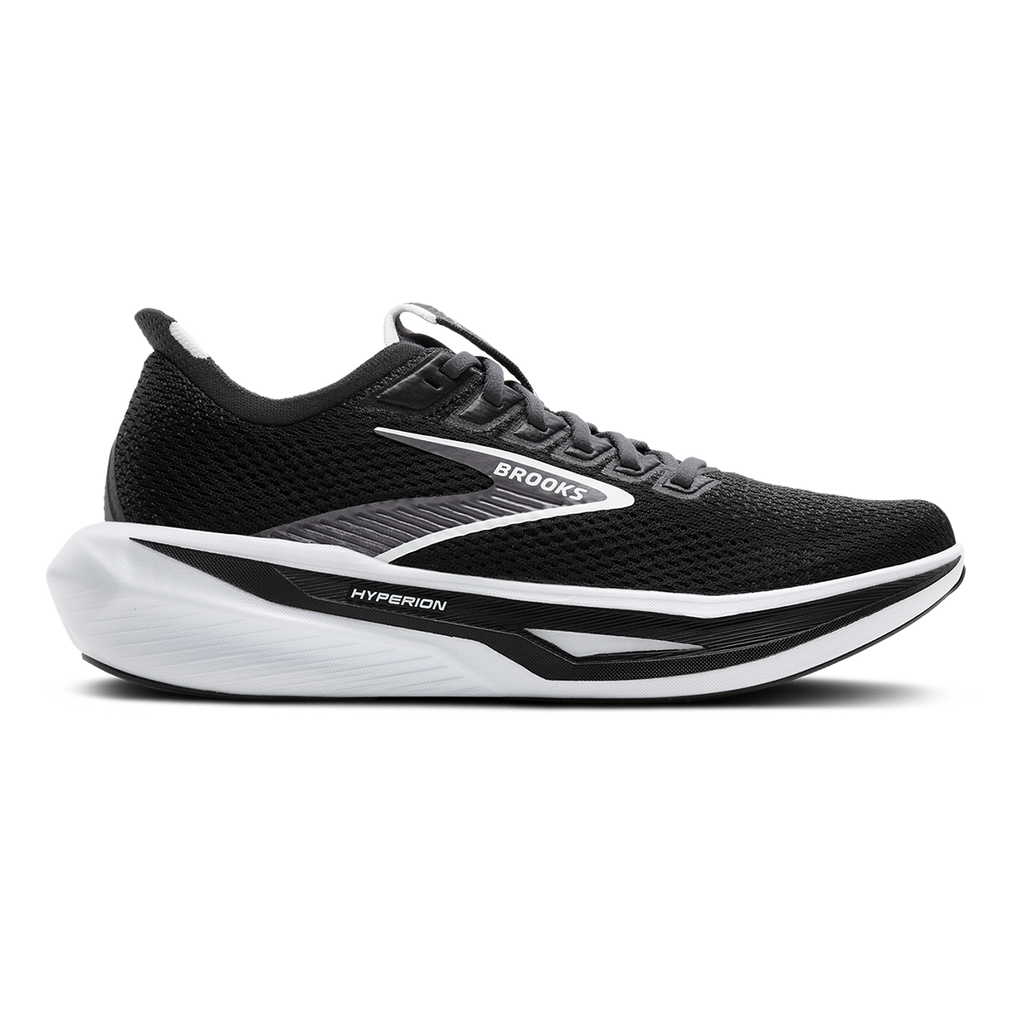 Brooks Hyperion 3 — Black - Grey - White — Size B — Width 7.5 — Front View