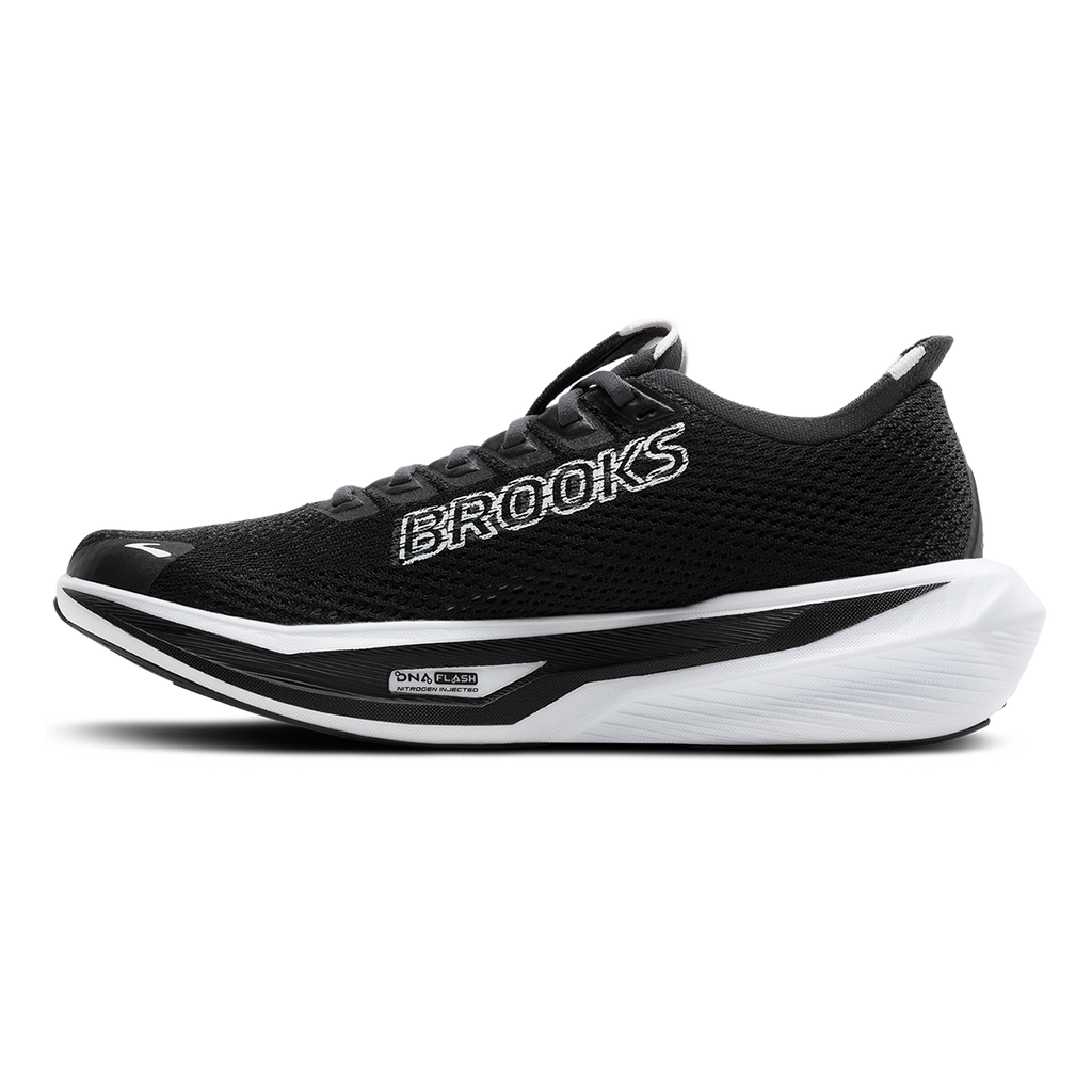 Brooks Hyperion 3 — Black - Grey - White — Size B — Width 7.5 — Side View