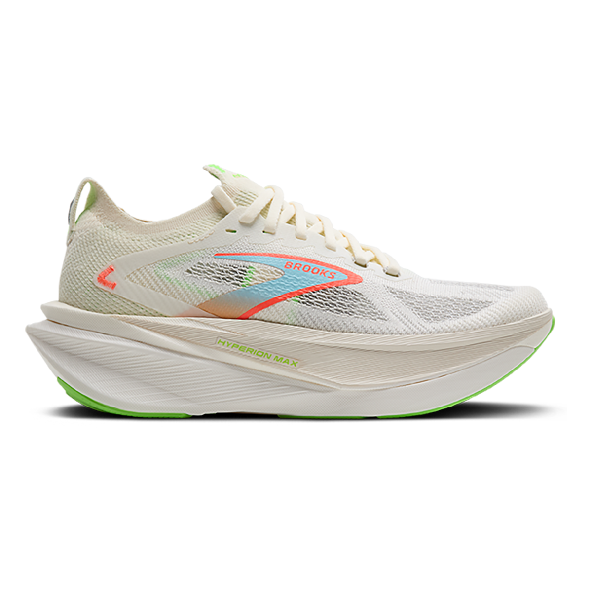 Brooks Hyperion Max 3 — Coconut - Green Gecko - Pink Clay — Size D — Width 8 — Alternate View 9