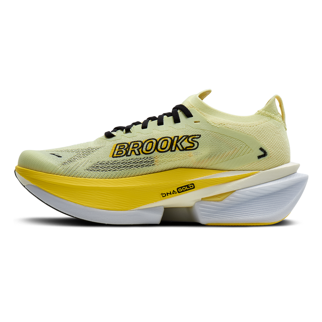 Brooks Hyperion Max 3 — Coconut - Green Gecko - Pink Clay — Size D — Width 8 — Side View