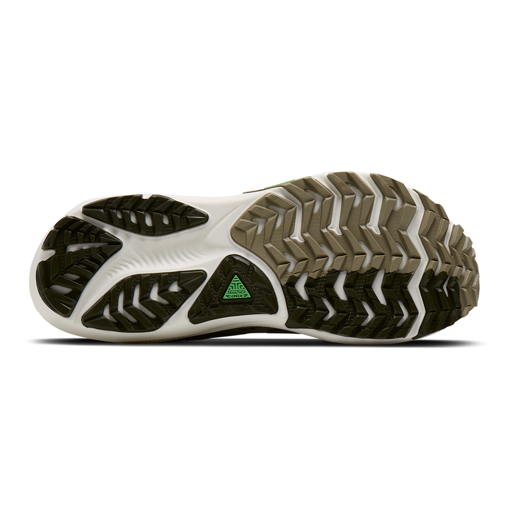 Brooks Ghost Trail Capsule Collection — Olive - Olive - Metallic — Size D — Width 15 — Top View