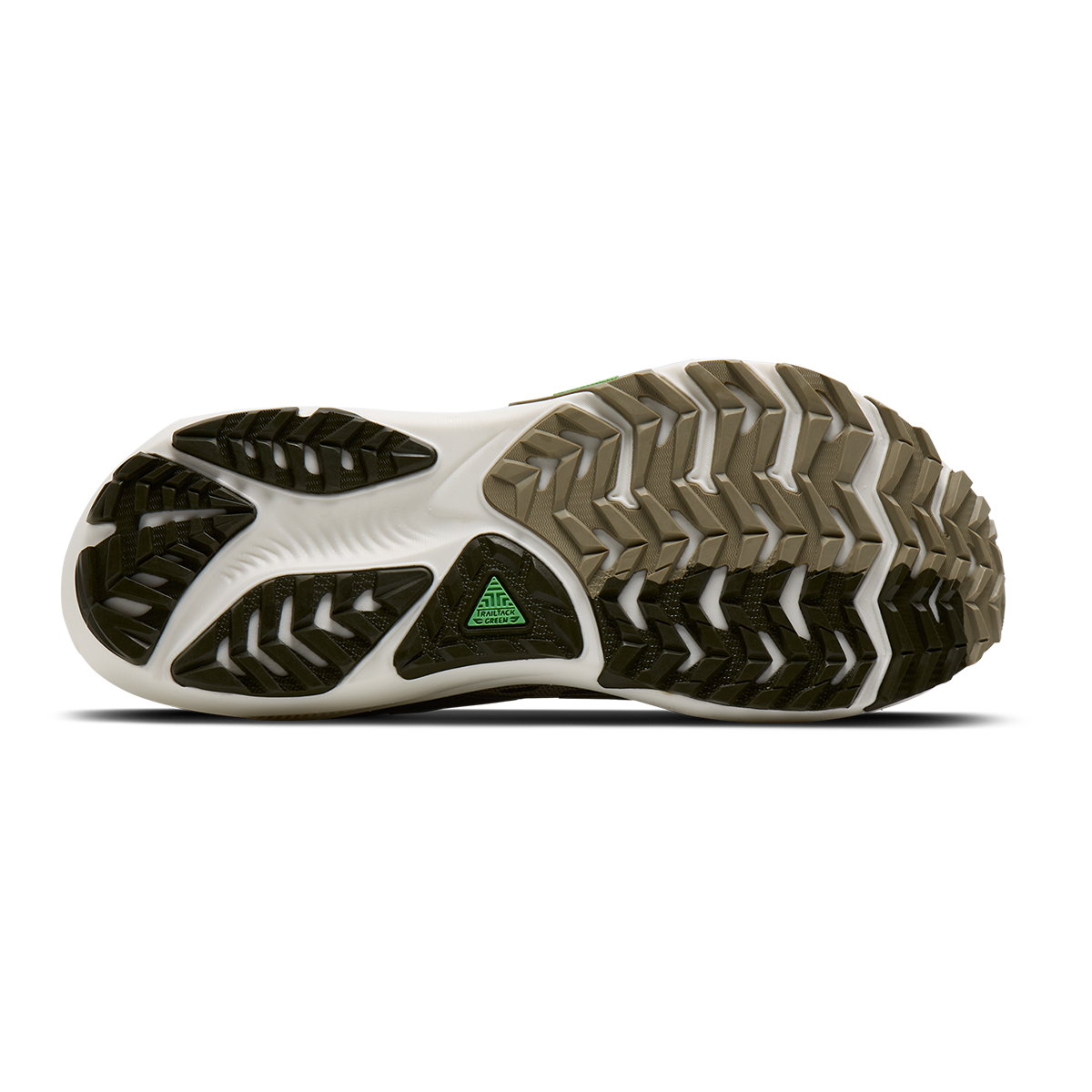 Brooks Ghost Trail Capsule Collection — Olive - Olive - Metallic — Size D — Width 15 — Top View