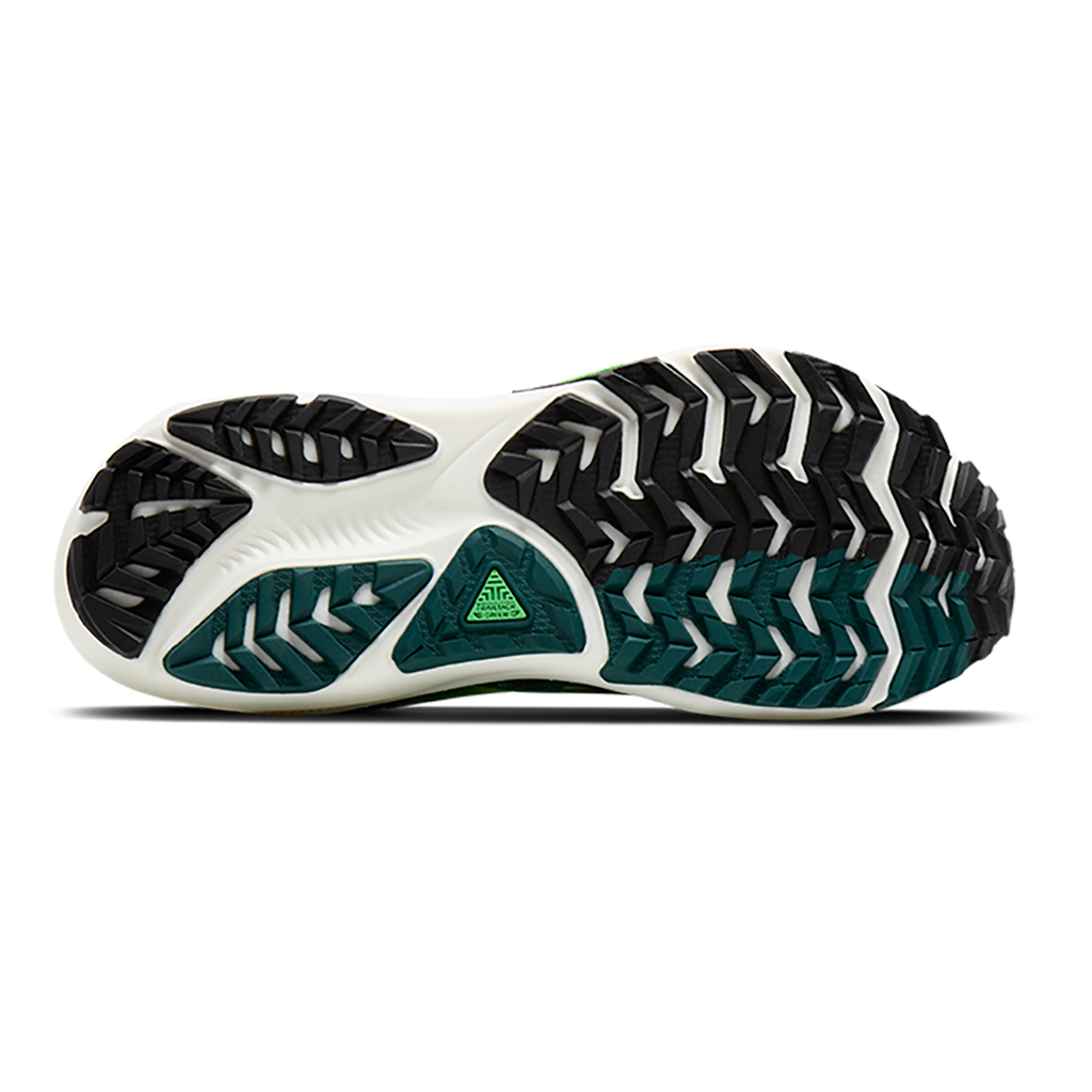 Brooks Ghost Trail — Atlantic Deep - Black - Green — Size D — Width 7 — Top View
