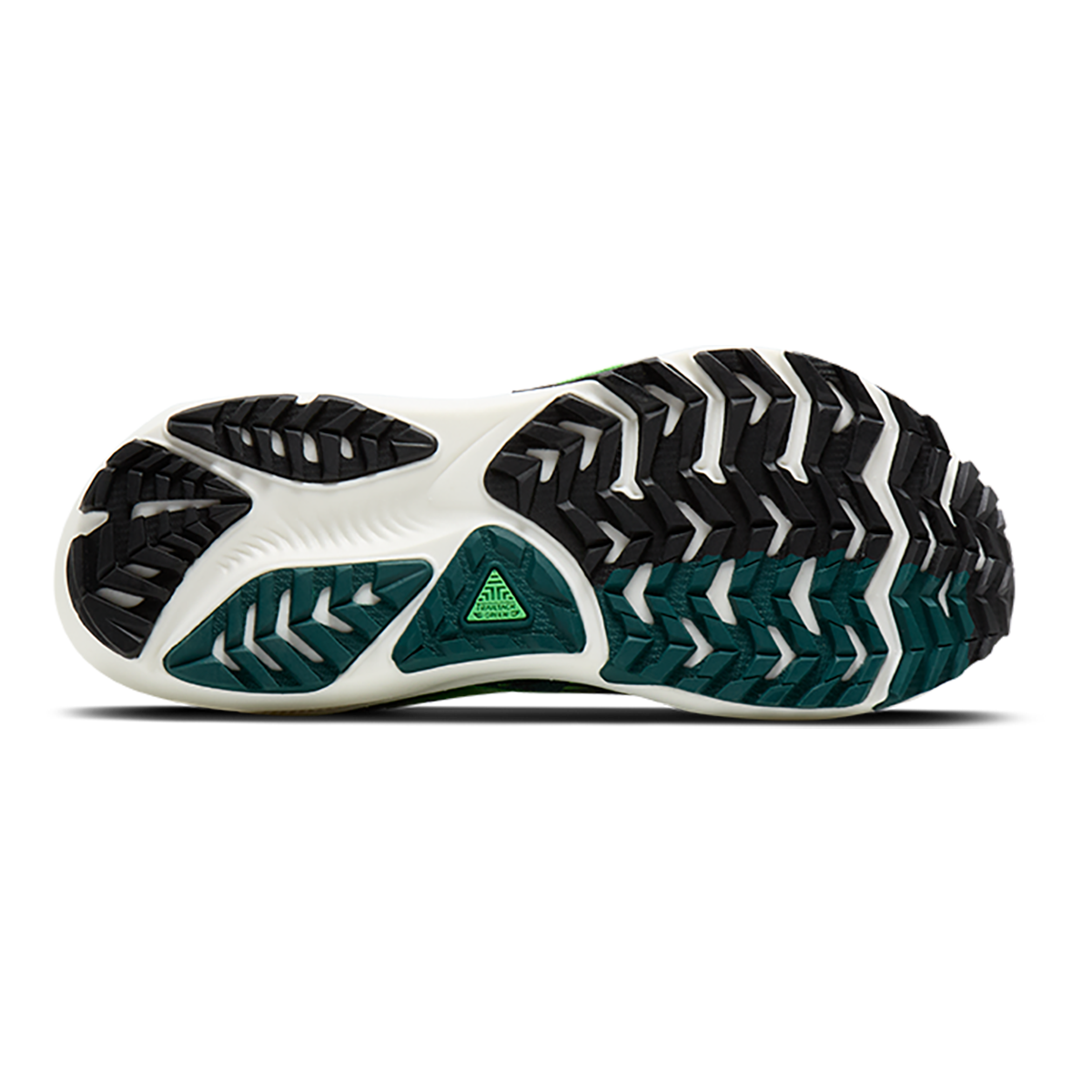 Brooks Ghost Trail — Atlantic Deep - Black - Green — Size D — Width 7 — Top View