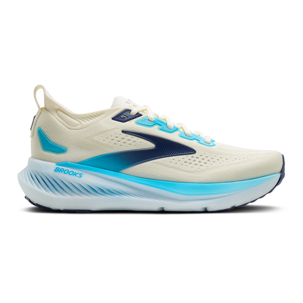 Brooks Glycerin 23 — Atlantic Deep - GreyMist - Coconut — Size D — Width 7 — Front View