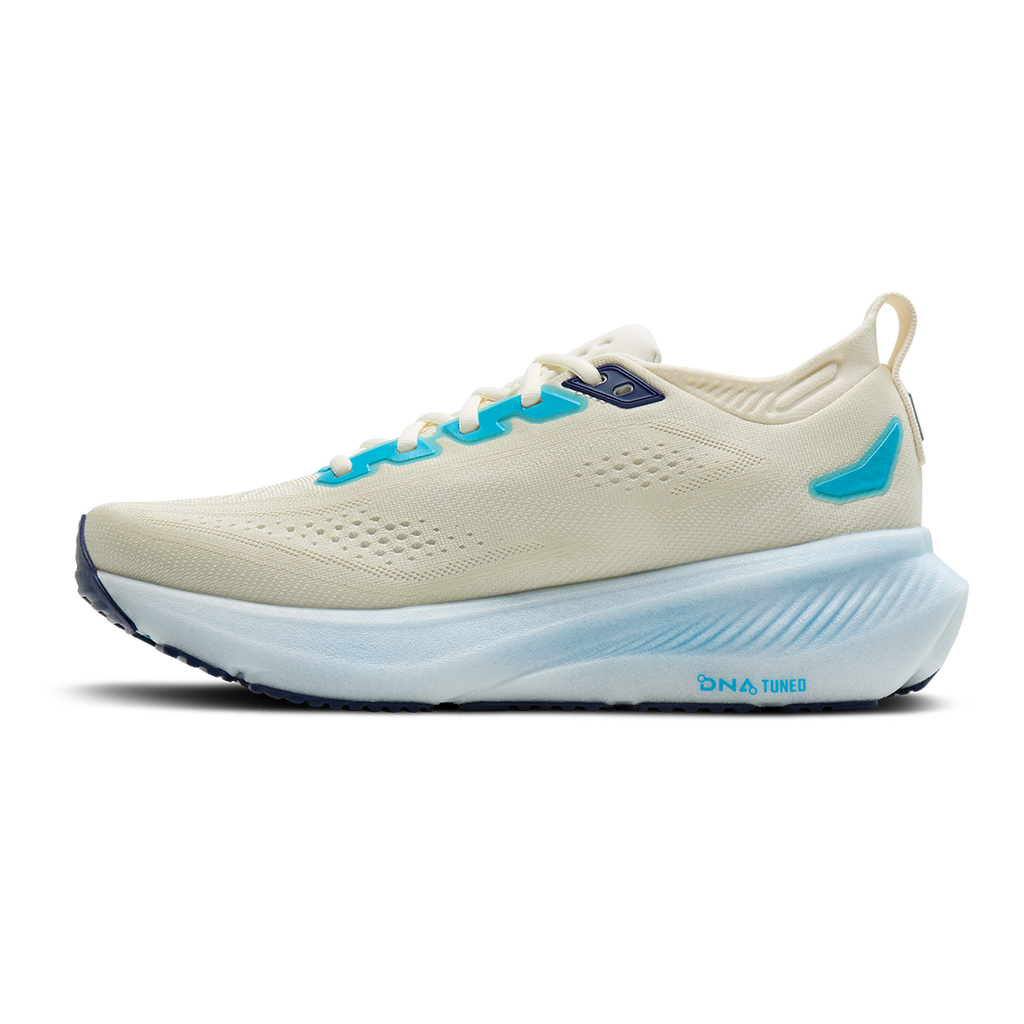 Brooks Glycerin 23 — Atlantic Deep - GreyMist - Coconut — Size D — Width 7 — Side View