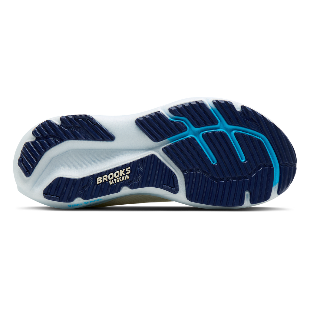 Brooks Glycerin 23 — Atlantic Deep - GreyMist - Coconut — Size D — Width 7 — Top View