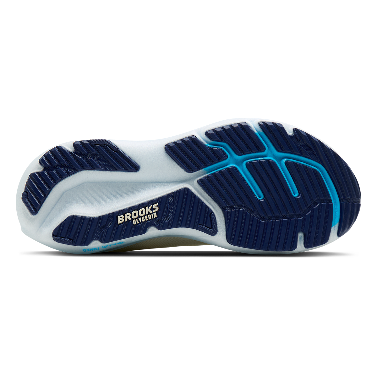Brooks Glycerin 23 — Atlantic Deep - GreyMist - Coconut — Size D — Width 7 — Top View