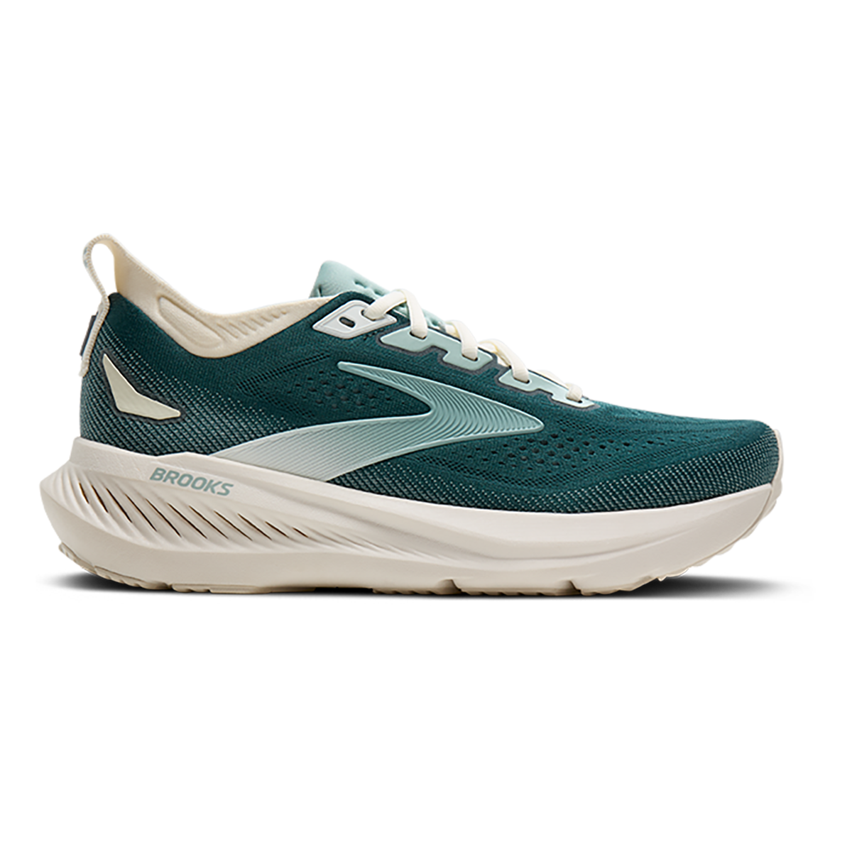 Brooks Glycerin 23 — Atlantic Deep - GreyMist - Coconut — Size D — Width 7 — Detail View