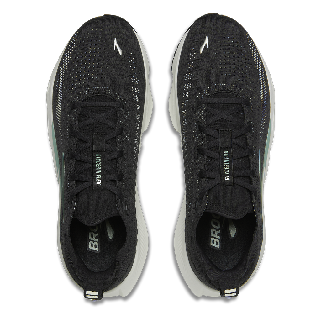 Brooks Glycerin Flex — Coconut - Starfish - Chateau — Size D — Width 7 — Back View