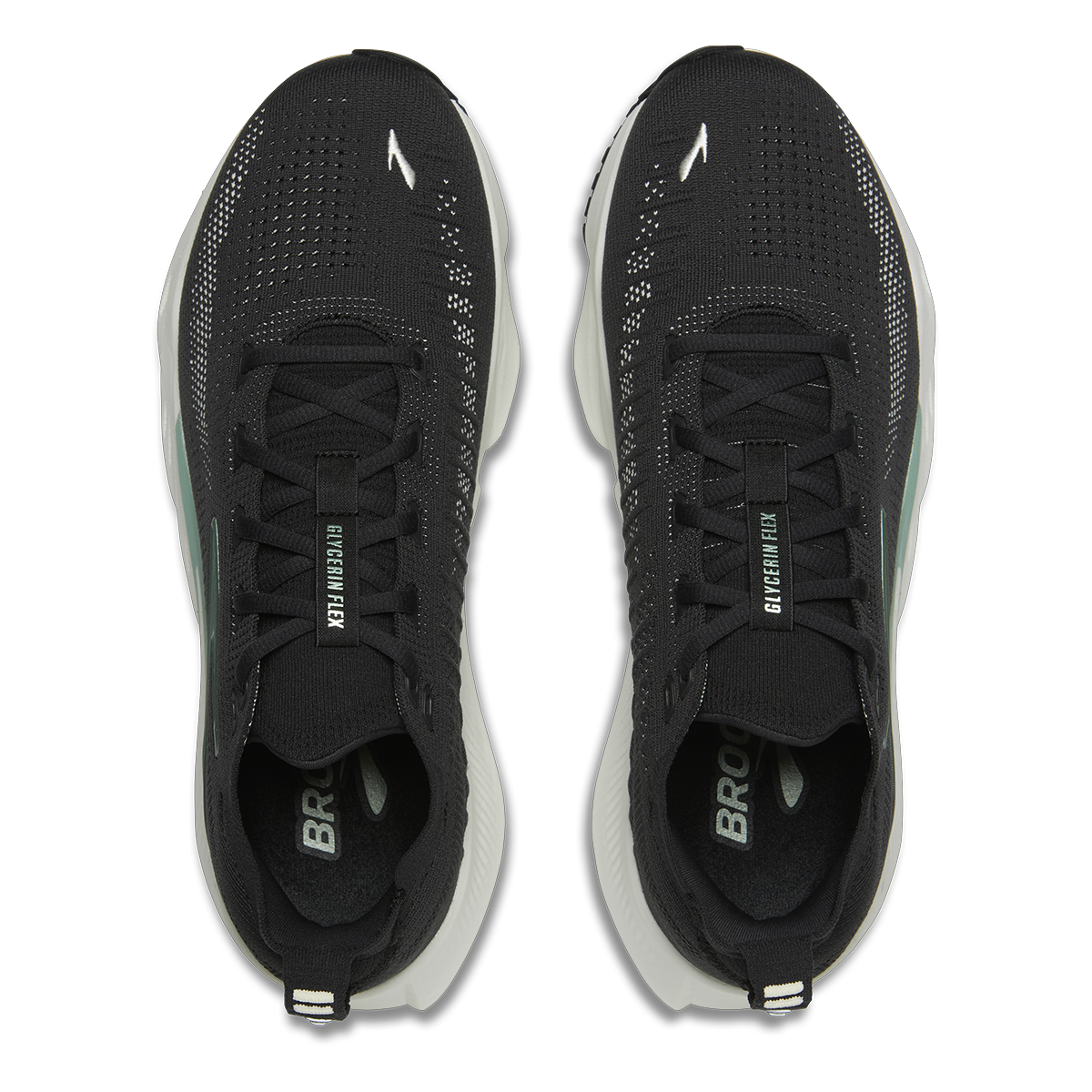 Brooks Glycerin Flex — Coconut - Starfish - Chateau — Size D — Width 7 — Back View