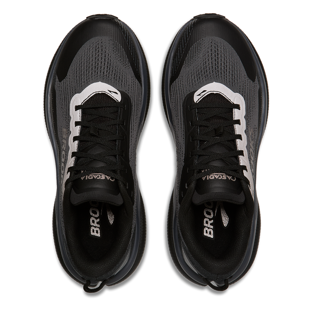 Brooks Cascadia 20 GTX — Black - Ebony - Nocturnal — Size D — Width 7 — Back View