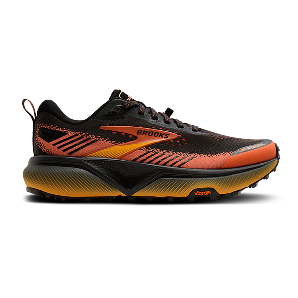 Brooks Cascadia 20 — Black - Ebony - Gum — Size D — Width 7 — Top View