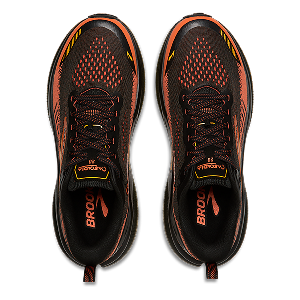 Brooks Cascadia 20 — Black - Ebony - Gum — Size D — Width 7 — Lifestyle View
