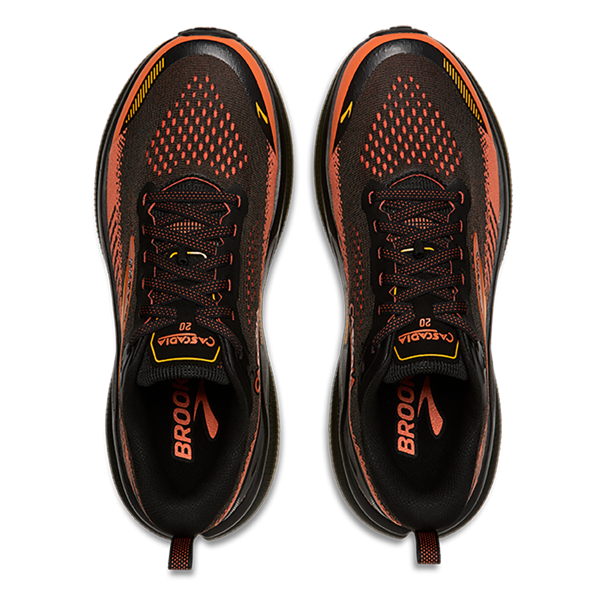 Brooks Cascadia 20 — Black - Ebony - Gum — Size D — Width 7 — Lifestyle View