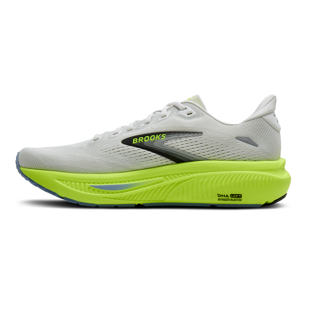 Brooks Ghost 18 Nightlife Collection — White - Black - Nightlife — Size D — Width 7 — Side View