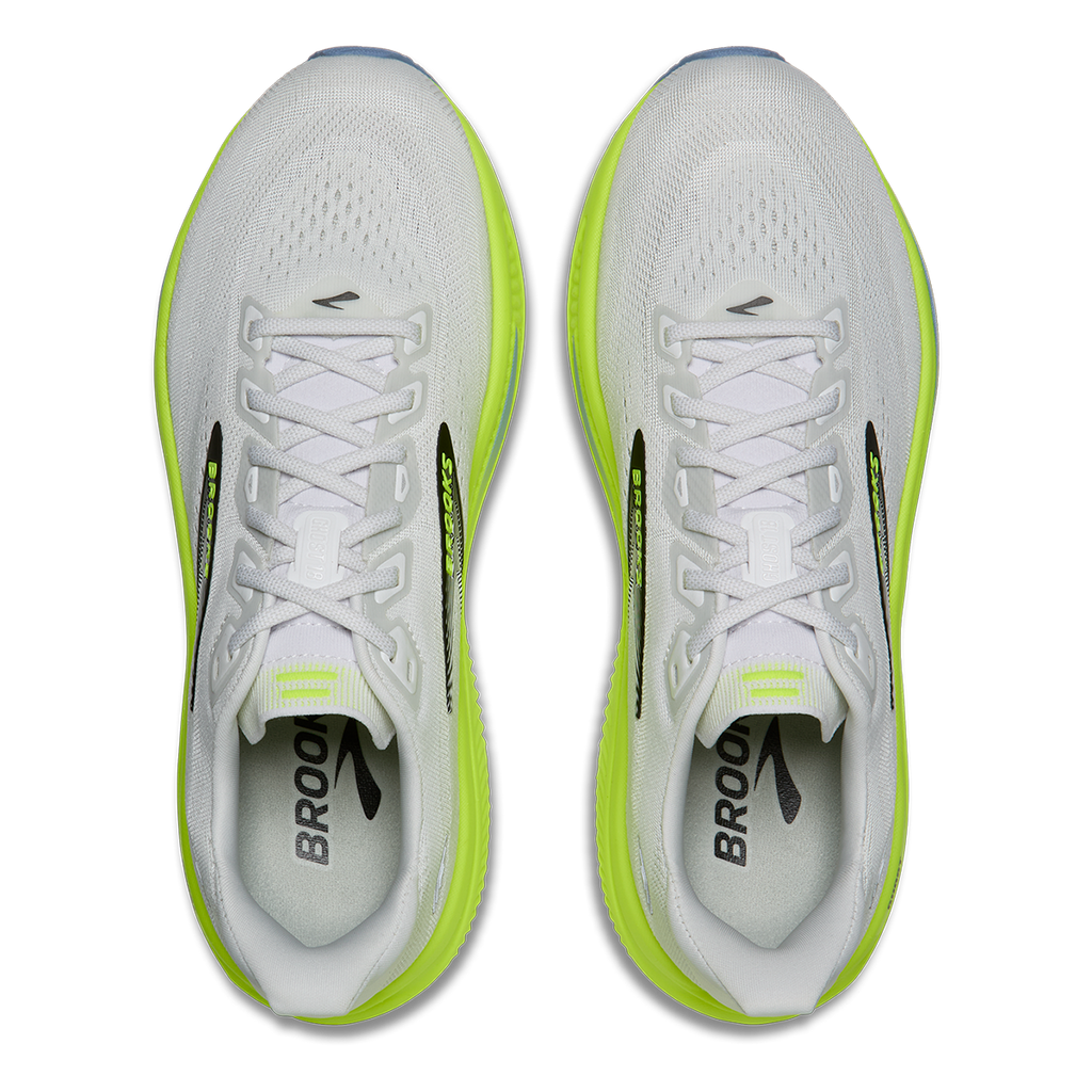 Brooks Ghost 18 Nightlife Collection — White - Black - Nightlife — Size D — Width 7 — Back View