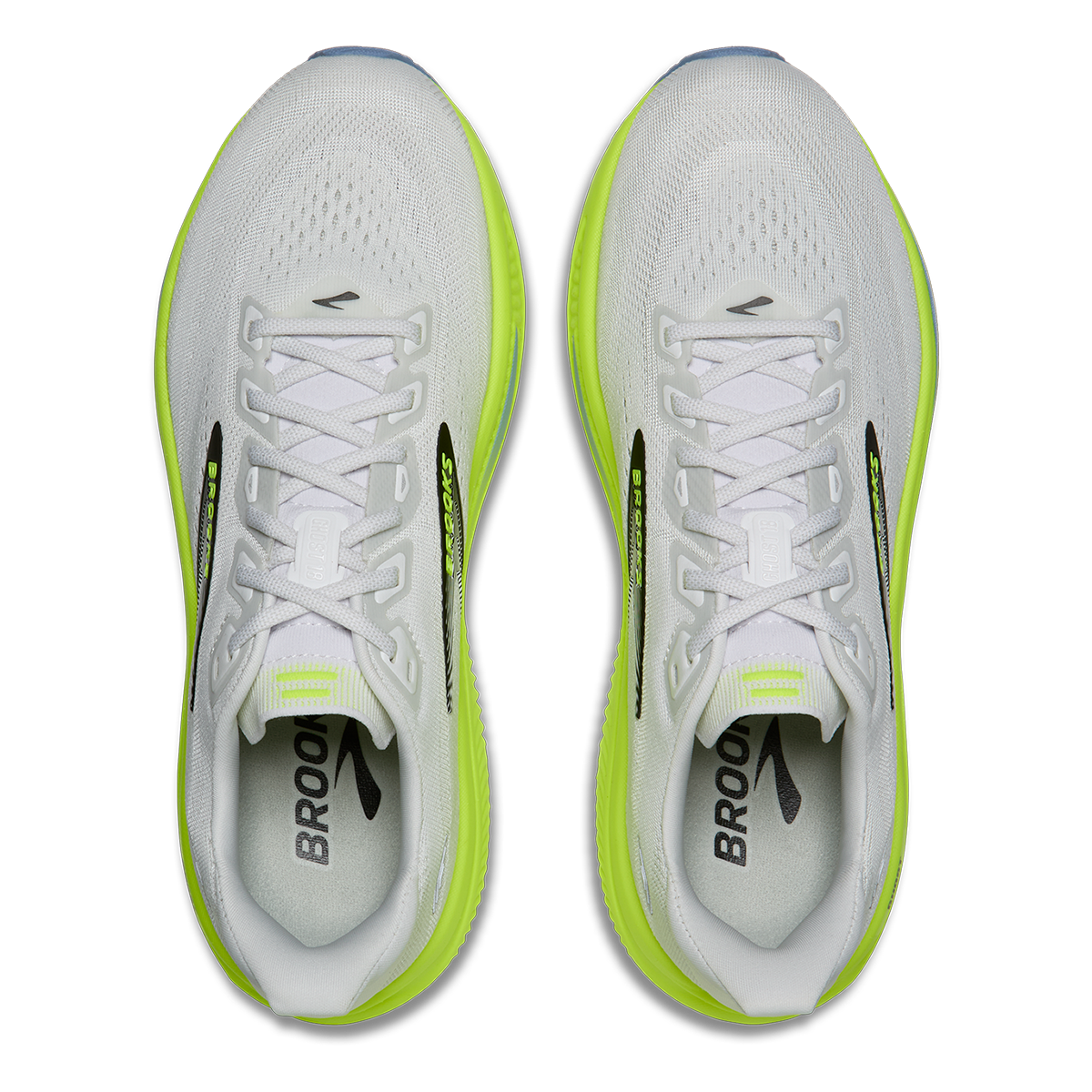 Brooks Ghost 18 Nightlife Collection — White - Black - Nightlife — Size D — Width 7 — Back View