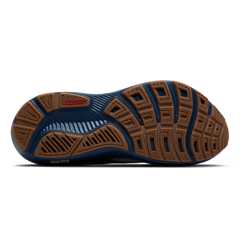 Brooks Ghost 18 USA — Coconut - Red - Blue — Size D — Width 8 — Top View
