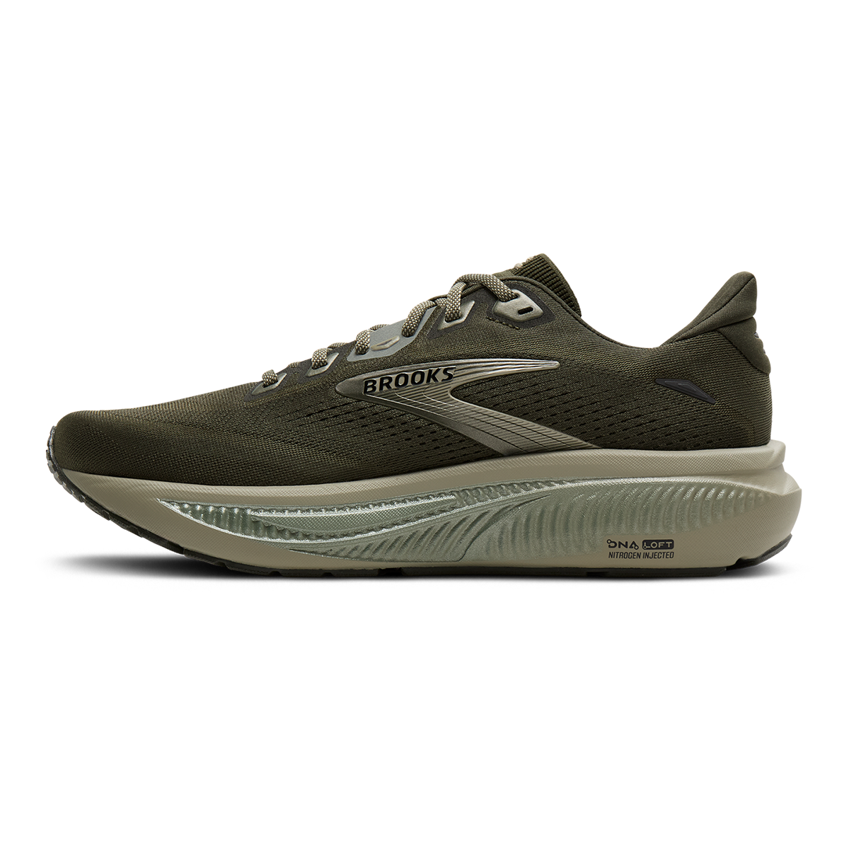 Brooks Ghost 18 Capsule Collection — Forest Night - Green - Black — Size D — Width 7 — Side View