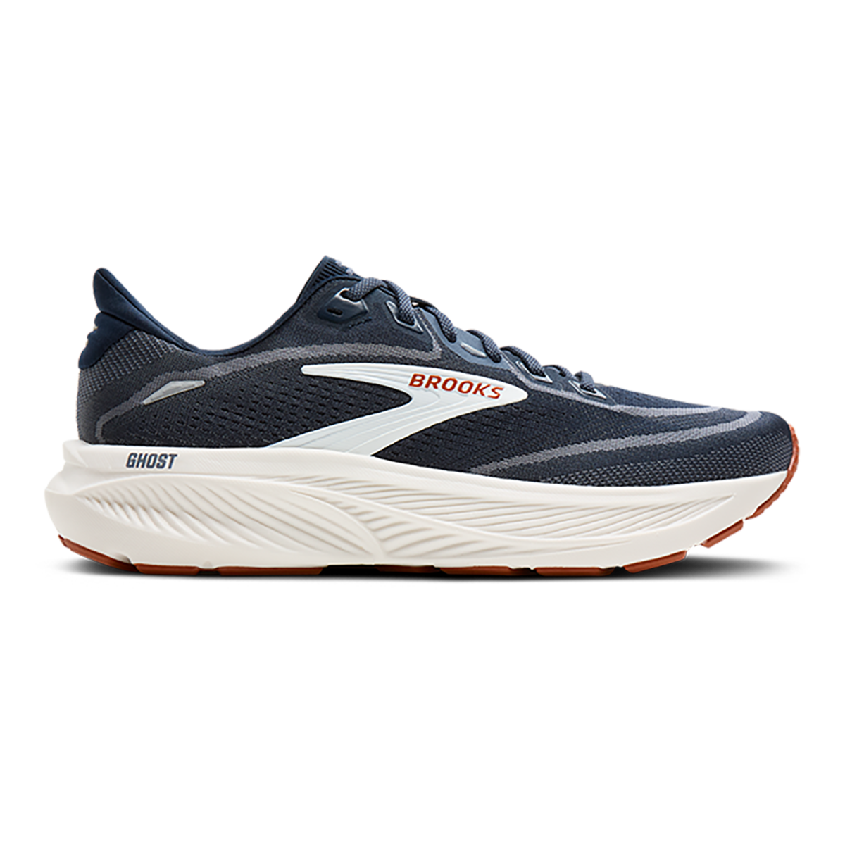 Brooks Ghost 18 — Black - Black - Ebony — Size D — Width 7 — Front View
