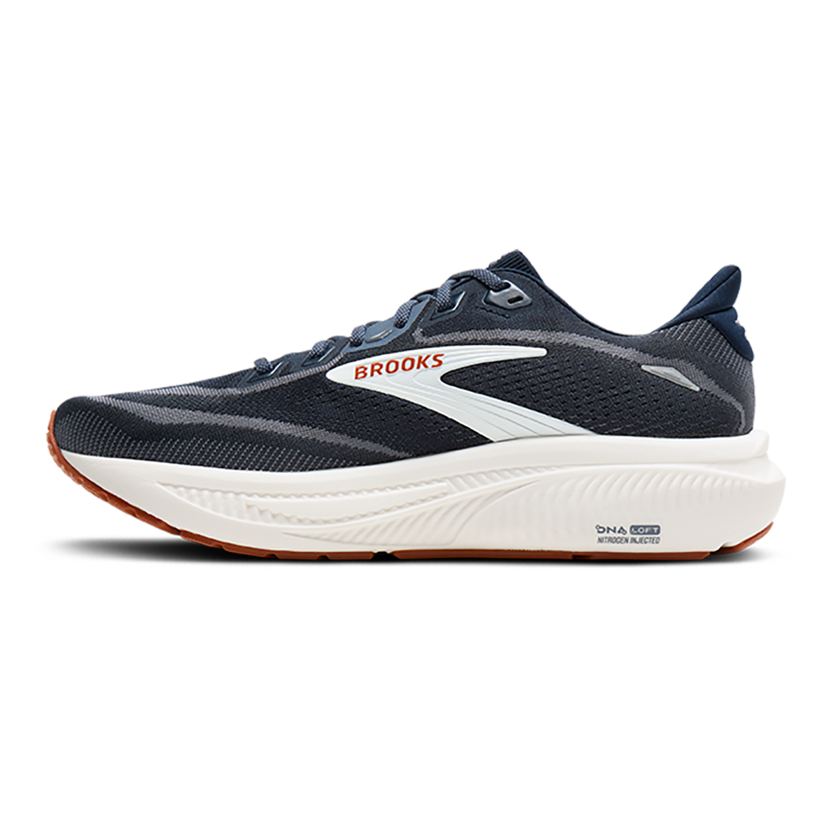 Brooks Ghost 18 — Black - Black - Ebony — Size D — Width 7 — Side View