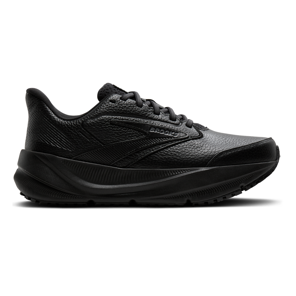 Brooks Ghost Max Slip Resistant — Black - Black — Size D — Width 7 — Front View